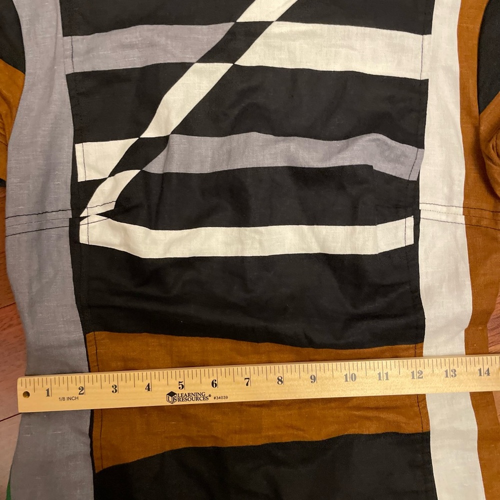 Derek Lam Black and Brown Striped Mini Dress - Picture 8 of 9